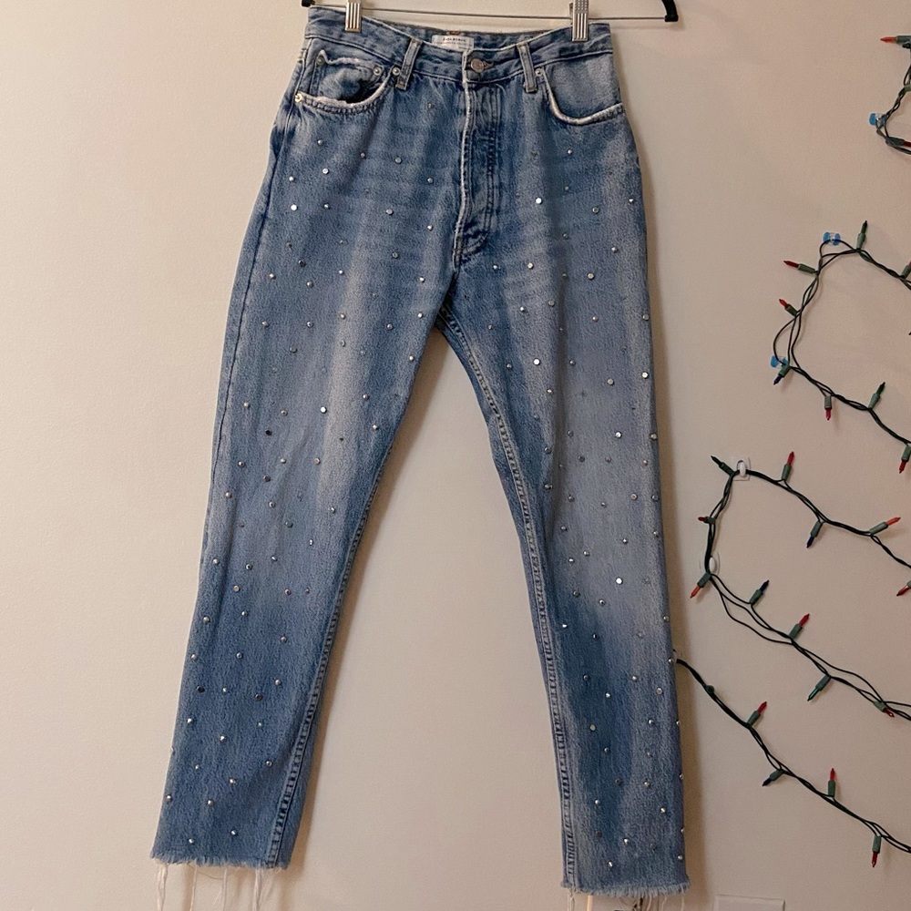 Silver studded Zara jeans